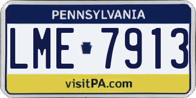PA license plate LME7913