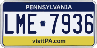 PA license plate LME7936