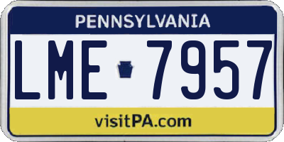 PA license plate LME7957