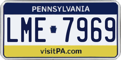 PA license plate LME7969