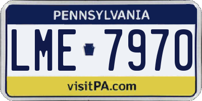 PA license plate LME7970