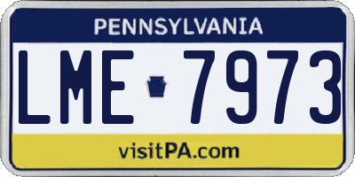 PA license plate LME7973