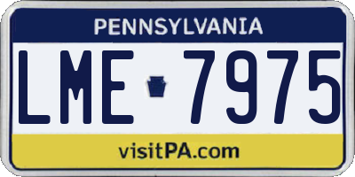 PA license plate LME7975