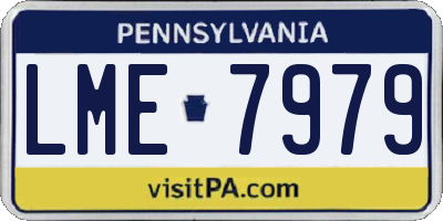 PA license plate LME7979