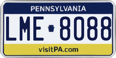 PA license plate LME8088