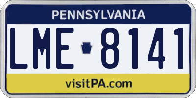 PA license plate LME8141