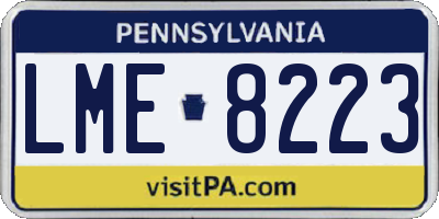 PA license plate LME8223