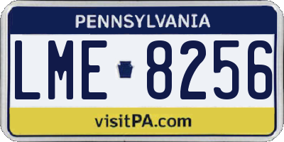 PA license plate LME8256