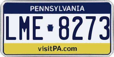 PA license plate LME8273