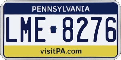 PA license plate LME8276