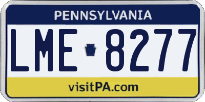 PA license plate LME8277