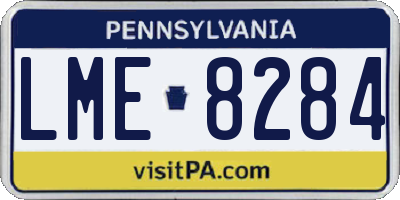PA license plate LME8284