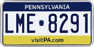 PA license plate LME8291