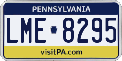 PA license plate LME8295