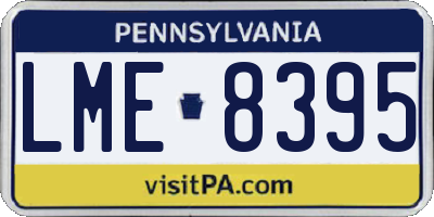 PA license plate LME8395