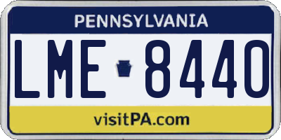PA license plate LME8440
