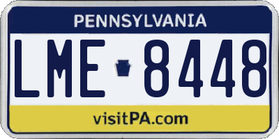PA license plate LME8448