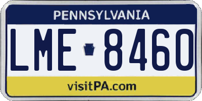 PA license plate LME8460