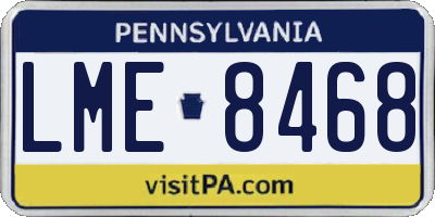 PA license plate LME8468