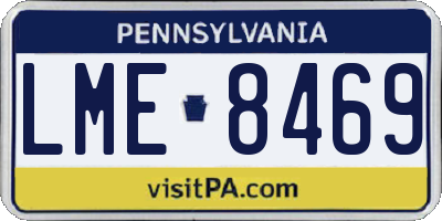 PA license plate LME8469