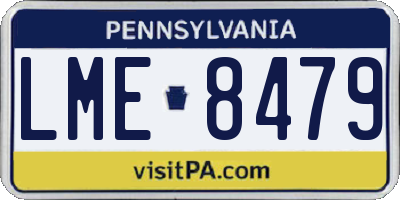 PA license plate LME8479