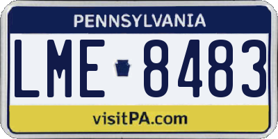 PA license plate LME8483