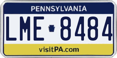 PA license plate LME8484