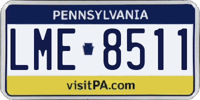 PA license plate LME8511