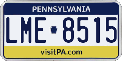 PA license plate LME8515