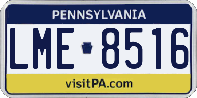 PA license plate LME8516