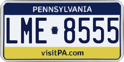 PA license plate LME8555