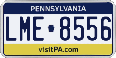 PA license plate LME8556