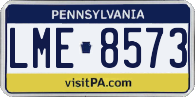 PA license plate LME8573
