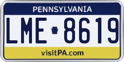 PA license plate LME8619
