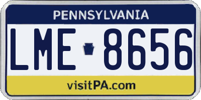 PA license plate LME8656