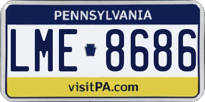 PA license plate LME8686