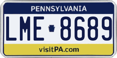 PA license plate LME8689