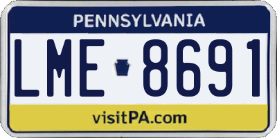 PA license plate LME8691