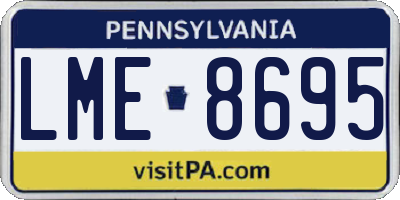 PA license plate LME8695