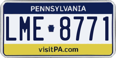 PA license plate LME8771