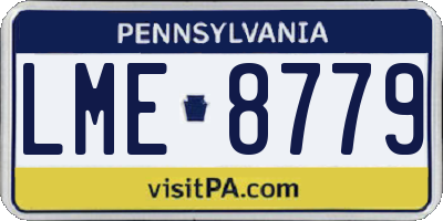 PA license plate LME8779