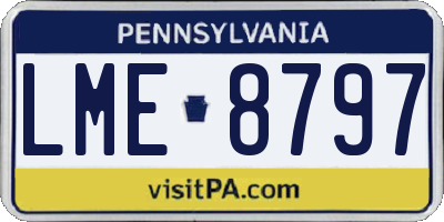 PA license plate LME8797