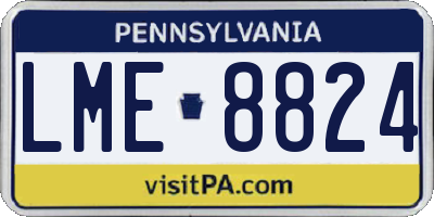 PA license plate LME8824