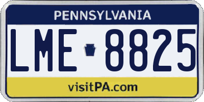 PA license plate LME8825