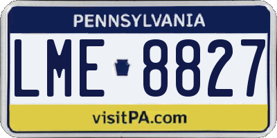 PA license plate LME8827