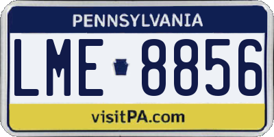 PA license plate LME8856