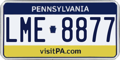 PA license plate LME8877