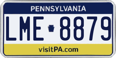 PA license plate LME8879
