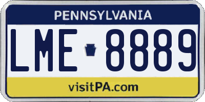 PA license plate LME8889