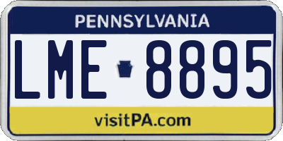 PA license plate LME8895